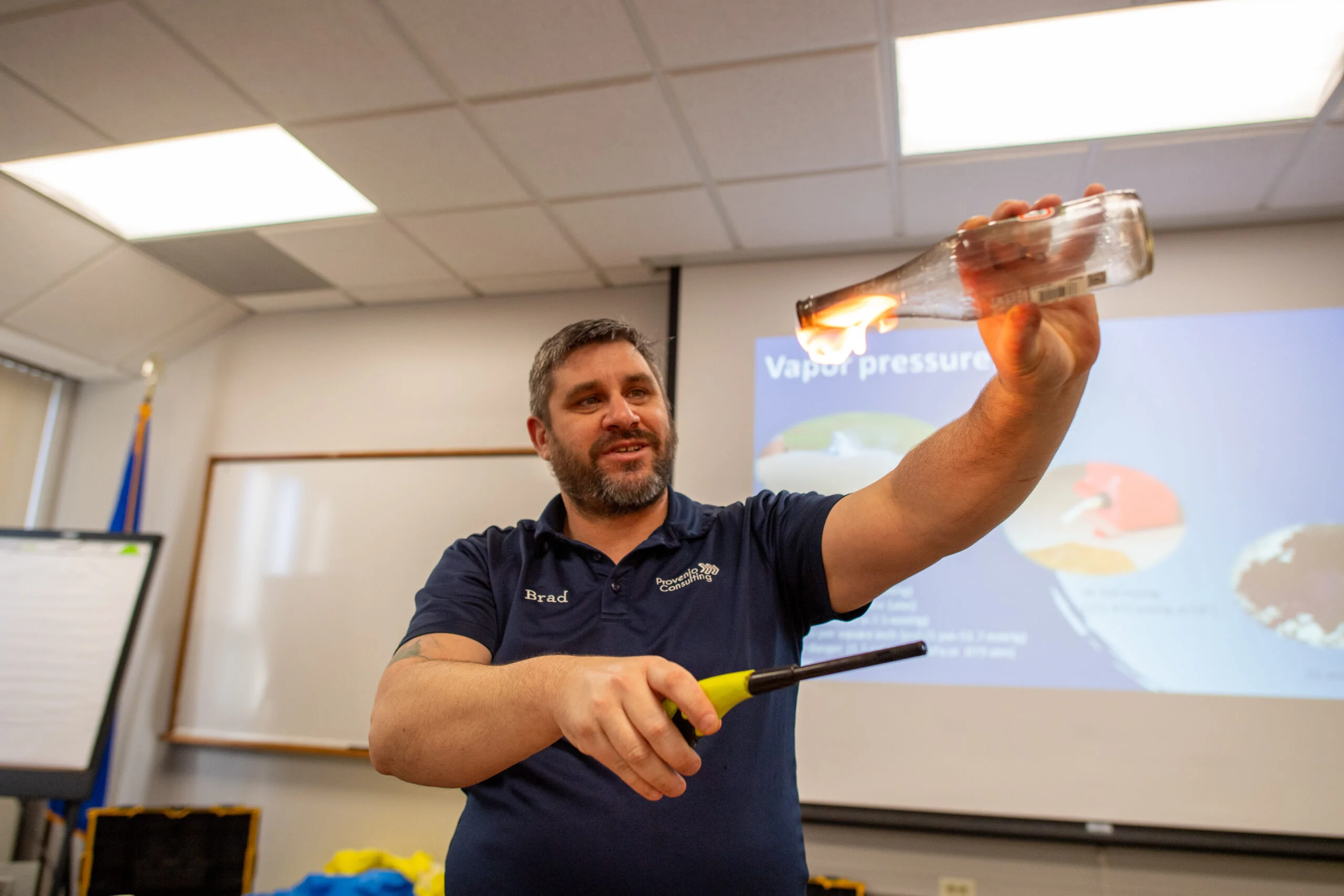 Provenio instructor working with safety training participants